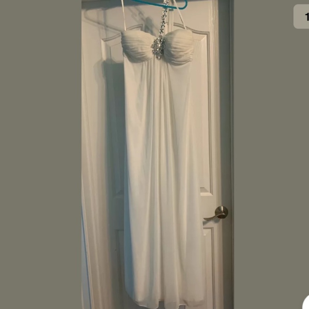White Dillard’s Prom Dress